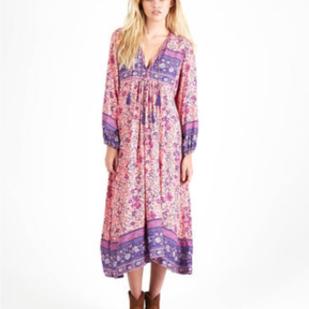 Spell 🦄💧 Folk Town Boho Midi Dress - Picture 4 of 9